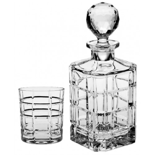 Crystal set of Whisky Timesquare 1+6, color clear crystal, volume 800 ml + 320 ml