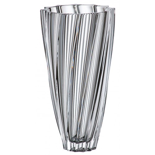 Crystal Vase Scallop, unleaded crystalite, height 305 mm