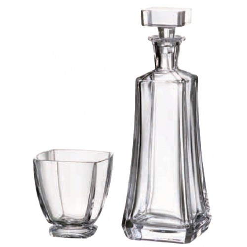 Crystal set of whisky Arezzo 1+6, color clear crystal, volume 700 ml + 350 ml