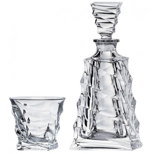 Crystal set of Whisky Casablanca 1+6, unleaded crystalite