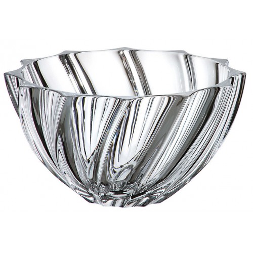 Crystal bowl Scallop, unleaded crystalite, diameter 190 mm