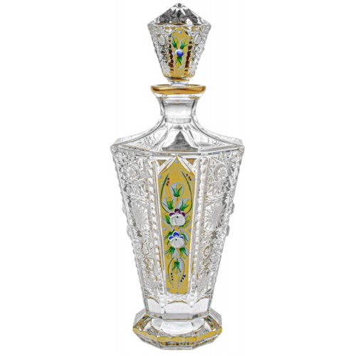 Crystal bottle Stella 500K Gold, color clear crystal, volume 850 ml