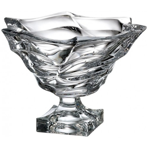 Crystal footed bowl Flamenco, unleaded crystalite, diameter 295 mm