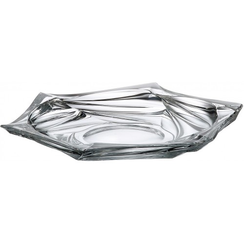 Crystal plate Flamenco, unleaded clear glass, diameter 330 mm