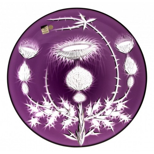 Crystal Plate Thistle, color violet, diameter 300 mm