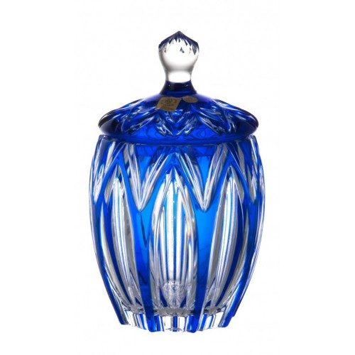 Crystal Box Lotus, color blue, height 200 mm