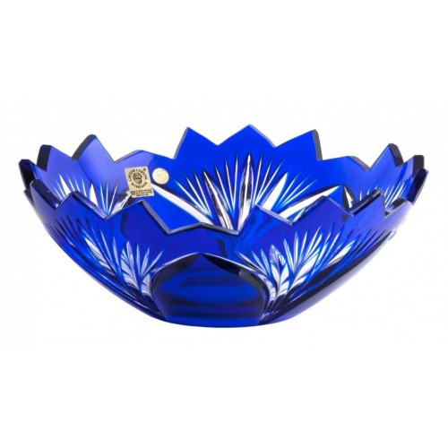 Crystal Bowl Jonathan, color blue, diameter 230 mm
