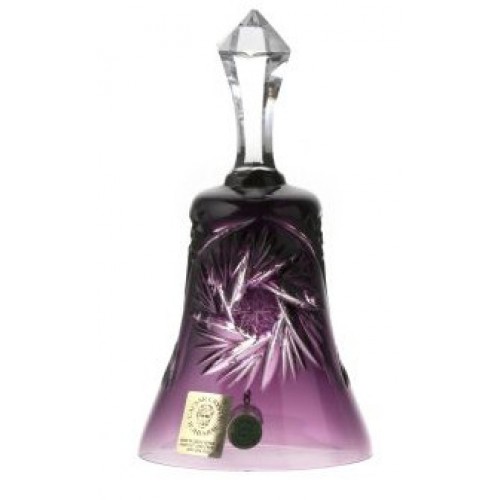 Crystal bell Pinwheel, color violet, height 126 mm