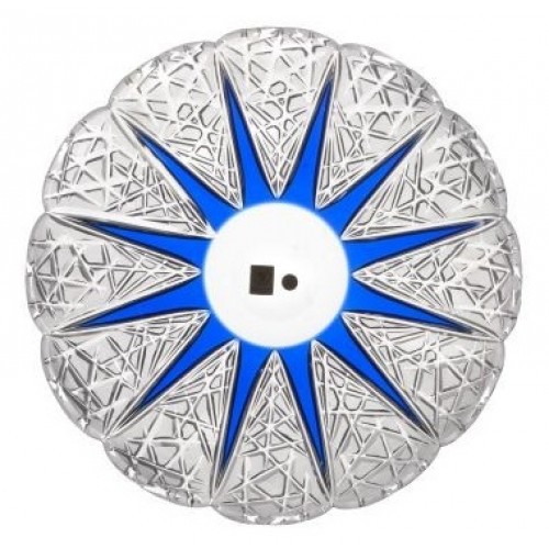 Crystal Plate FlowerBud, color blue, diameter 300 mm