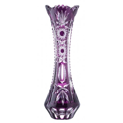 Crystal vase Kendy, color violet, height 230 mm