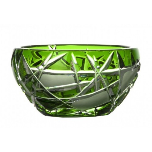 Crystal Bowl Mars, color green, diameter 110 mm