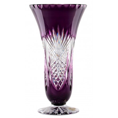 Crystal vase Janette, color violet, height 280 mm