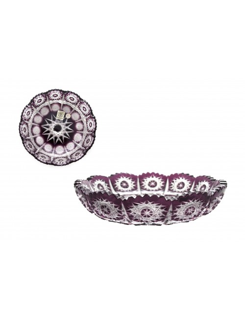 Crystal plate Paula, color violet, diameter 146 mm