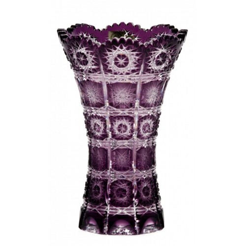 Crystal Vase Paula II, color violet, height 180 mm