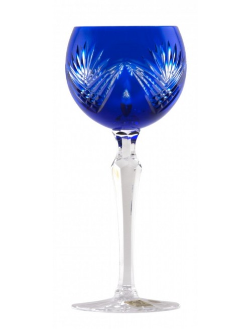Crystal Wine Glass Janette, color blue, volume 190 ml