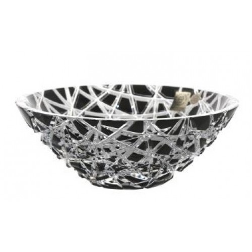 Crystal Bowl Taiga, color black, diameter 180 mm