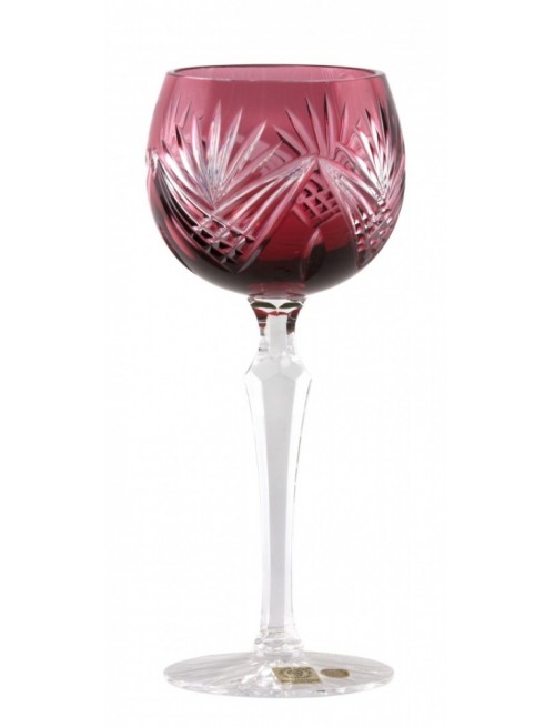 Crystal Wine Glass Janette, color ruby, volume 190 ml