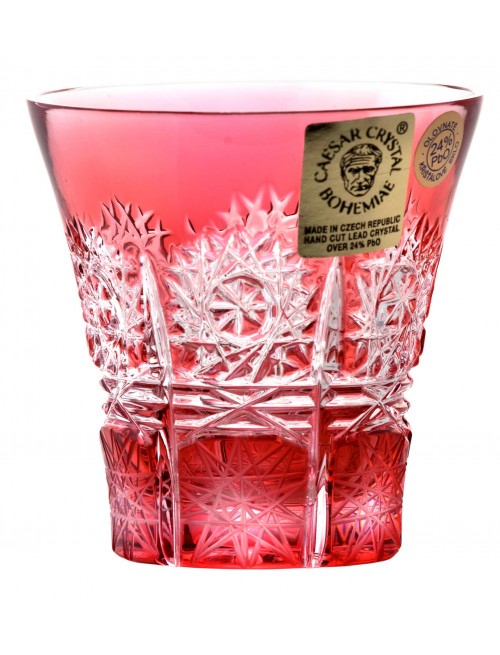 Crystal shot glass Paula, color ruby, volume 45 ml