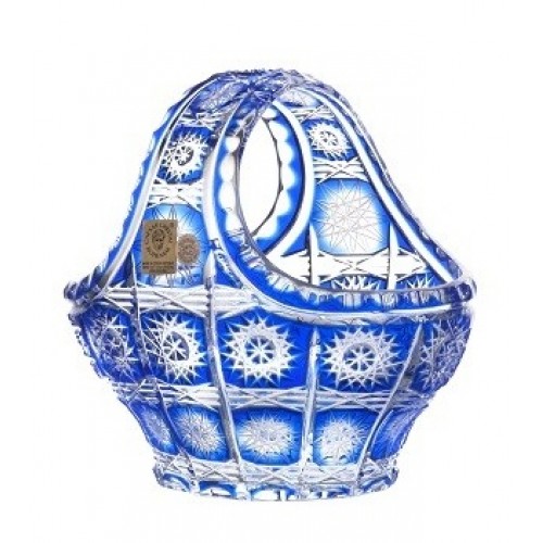 Crystal Basket Paula, color blue, diameter 150 mm