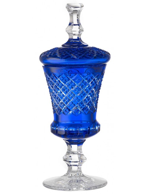 Crystal cup Chaturant, color blue, height 310 mm