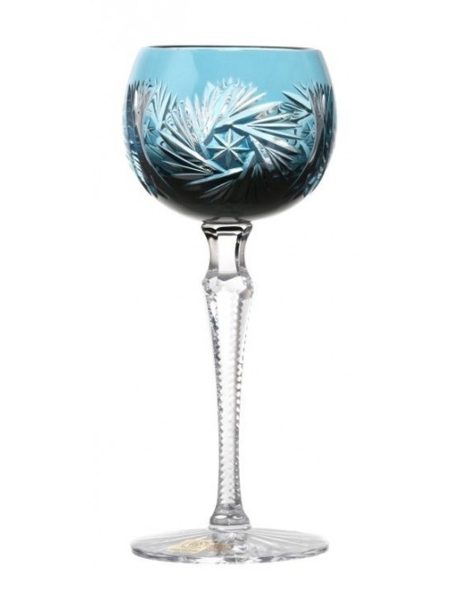 Crystal Wine Glass Pinwheel, color azure, volume 170 ml