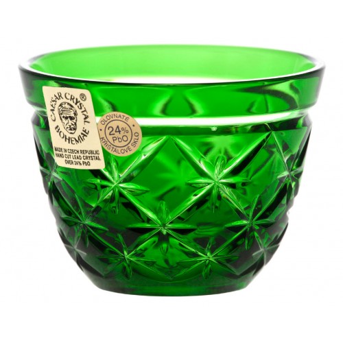 Crystal shot glass Charles, color green, volume 65 ml