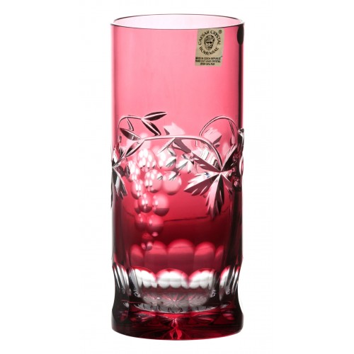 Crystal glass Grapes, color ruby, volume 350 ml