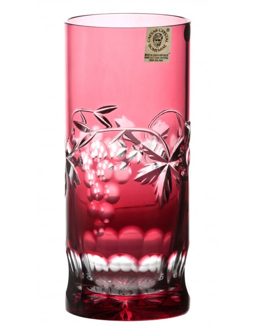 Crystal glass Grapes, color ruby, volume 350 ml