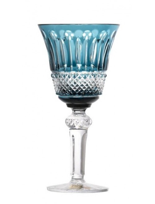 Crystal Wine Glass Tomy, color azure, volume 240 ml