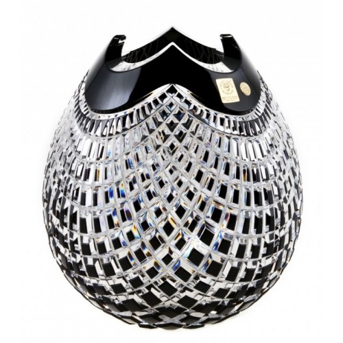 Crystal Vase Quadrus, color black, height 280 mm