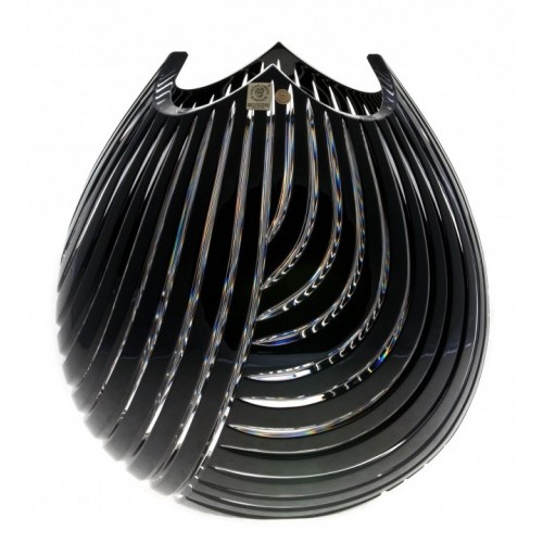 Crystal Vase Linum, color black, height 280 mm