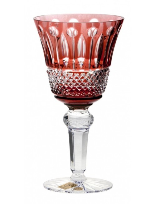 Crystal Wine Glass Tomy, color ruby, volume 180 ml