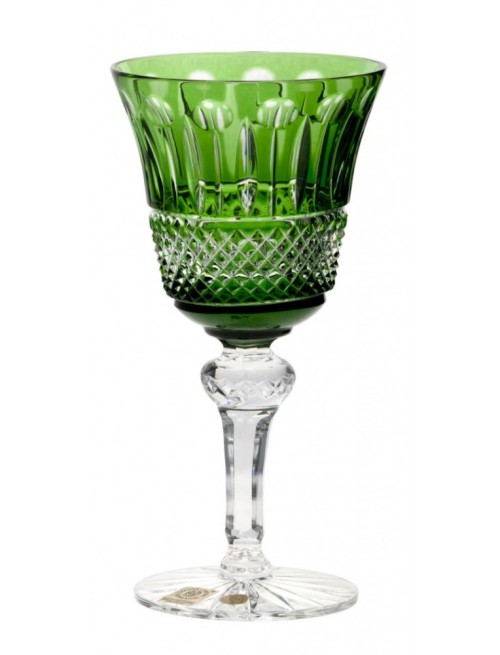 Crystal Wine Glass Tomy, color green, volume 180 ml
