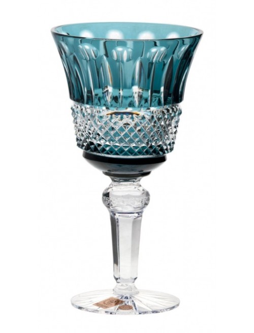 Crystal Wine Glass Tomy, color azure, volume 180 ml