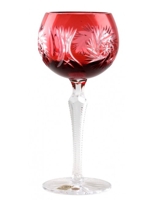 Crystal wine glass Pinwheel, color ruby, volume 190 ml