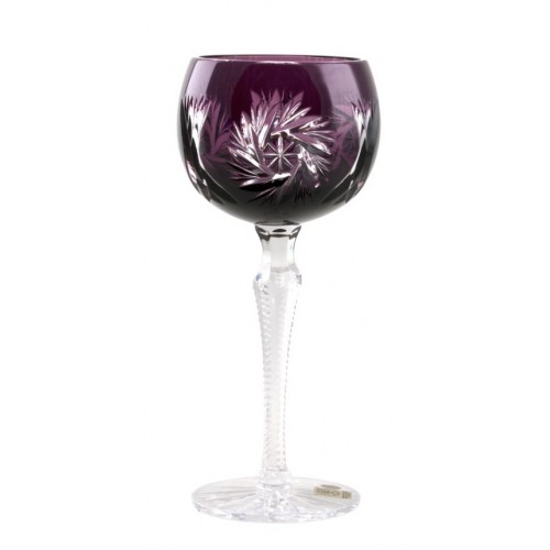 Crystal Wine Glass Pinwheel, color violet, volume 190 ml