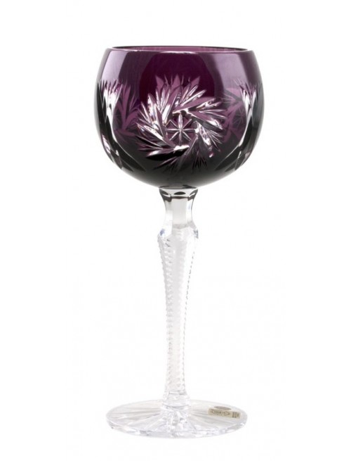 Crystal Wine Glass Pinwheel, color violet, volume 190 ml
