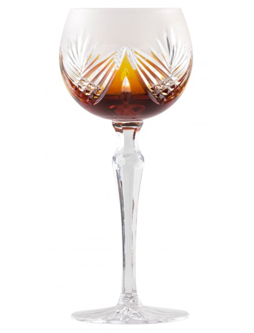 Crystal wine glass Janette, color amber, volume 190 ml