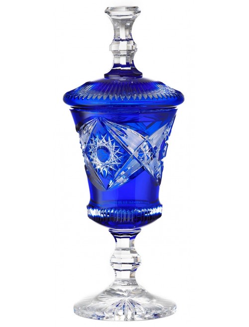 Crystal cup Nordika, color blue, height 350 mm