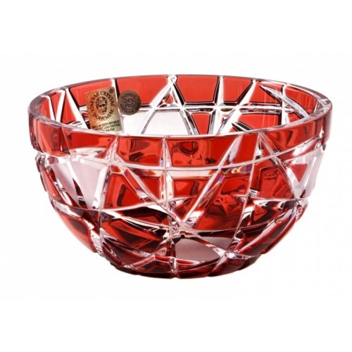 Crystal Bowl Mars, color ruby, diameter 116 mm