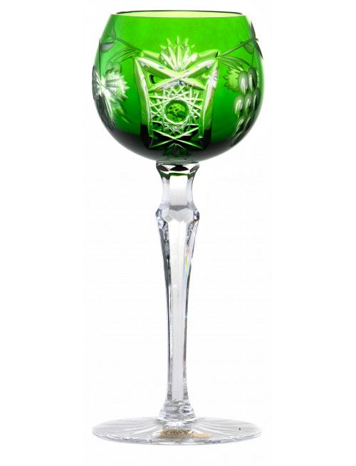 Crystal wine glass Nacht vine, color green, volume 170 ml