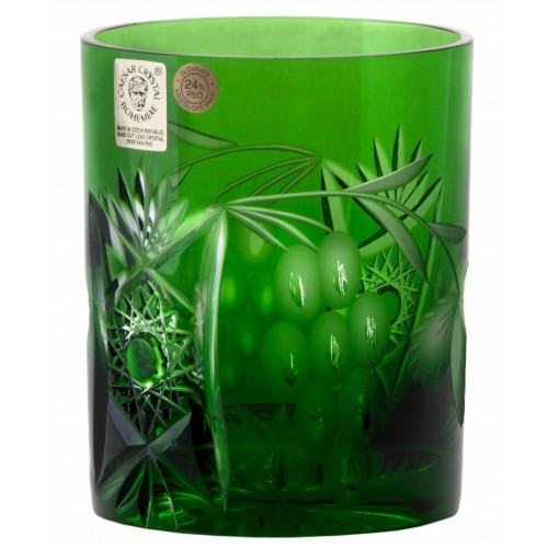 Crystal glass Nacht vine, color green, volume 320 ml
