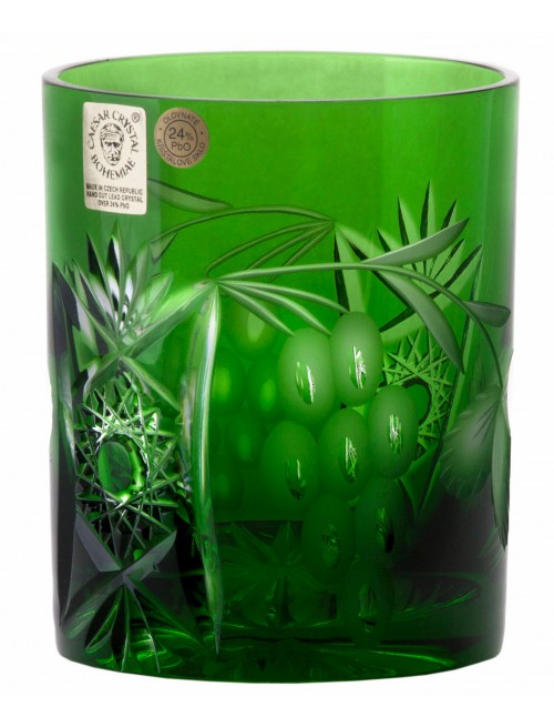 Crystal glass Nacht vine, color green, volume 320 ml