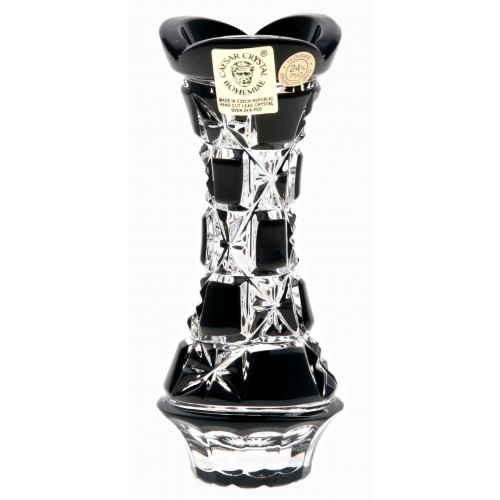Crystal Vase Lada, color black, height 104 mm