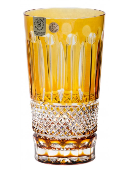 Crystal glass Tomy, color amber, volume 320 ml