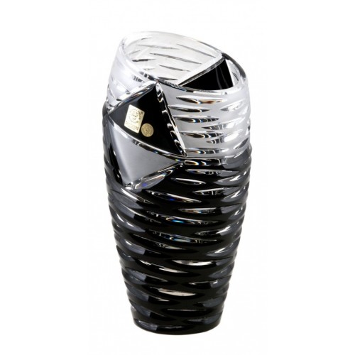 Crystal Vase Mirage, color black, height 230 mm
