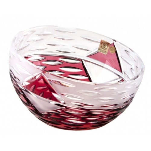 Crystal Bowl Mirage, color ruby, diameter 230 mm