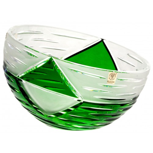 Crystal bowl Mirage, color green, diameter 180 mm