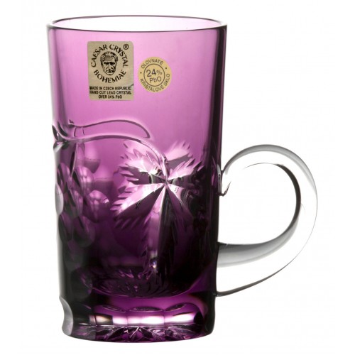 Crystal cup Grapes, color violet, volume 100 ml