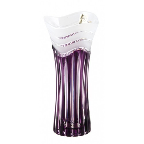 Crystal Vase Dune, color violet, height 180 mm